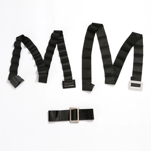 Cintura per Costume da Babbo Natale Nera Per Festa di Natale Fibbia Quadrata Accessorio per Costume Versatile Uomo Donna