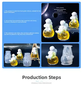 Macro dello stampo in silicone per creare decorazioni luminose da scrivania astronauta