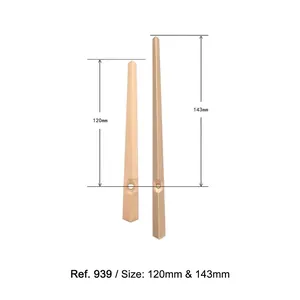 Rose gold aluminum clock hands set including 120mm and 143mm metal needles