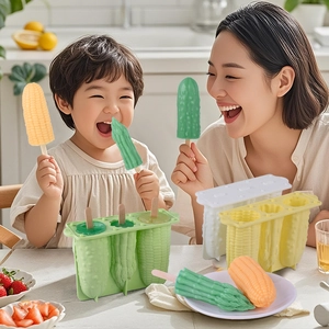 Stampo Per Gelato In Silicone Forma Di Verdura Mais Asparagi Cetriolo Grado Alimentare DIY Macchina Per Ghiaccioli Fatti In Casa Sgancio Facile