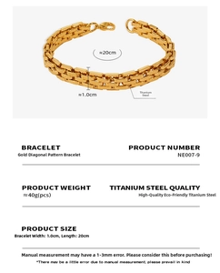 Detail showing the heavy vintage gold-plated titanium steel watch-band texture bracelet