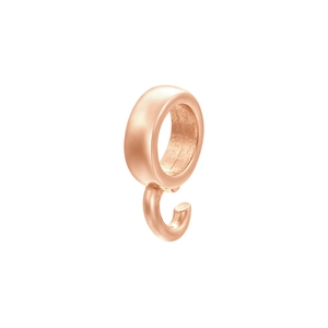 Vista detallada del cierre conector chapado en oro rosa con ojal para collares DIY