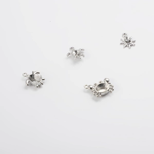 Stainless Steel DIY Jewelry Pendant Settings Sea Turtle Crab Sun Ocean Theme Cabochon Base For Necklace Making Craft