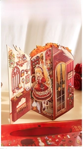 3D folding scene sticker kit featuring Rose Mansion theme with a doll house pop-up design