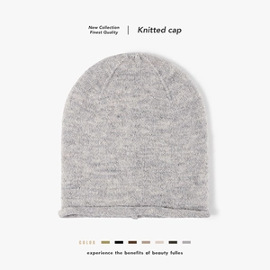 Minimalist Wool Knitted Beanie Slouchy Warm Winter Hat For Men Women Thickened Solid Color Soft Outdoor Casual Cold Hat