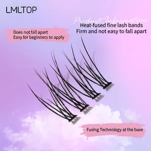 LMLTOP Fishtail Individual Eyelashes with Hot-Melt Micro-Stalk for long-lasting wear