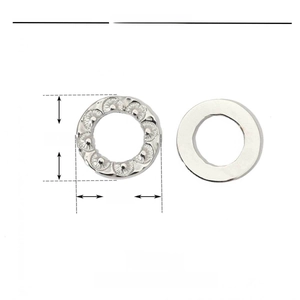 Detail of 16mm stainless steel round charms with embossed and polished textures