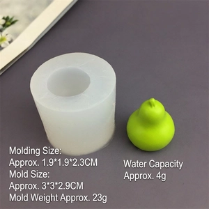3D gourd silicone mold for DIY mousse cake and handmade soap with 1.9x1.9x2.3cm finished size