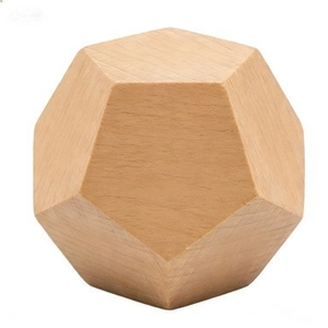 Handcrafted 12-sided wooden date night dice with natural grain for romantic gift