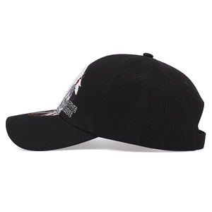 Klassische schwarze Baseballkappe mit Adler-Stickerei und Native Pride-Schriftzug