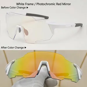 Detailed comparison of photochromic cycling sunglasses before and after color change