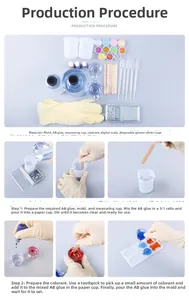 DIY resin epoxy craft kit including silicone molds pigments and tools for creative coasters