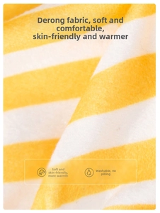 Close-up of soft Dralon fabric with yellow and white stripes for thermal pet wear