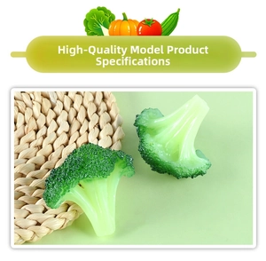 Detailed view of realistic broccoli food model with grainy texture and green gradient