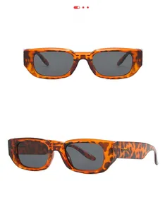 Front and side view of chunky tortoise shell sunglasses with dark grey lenses