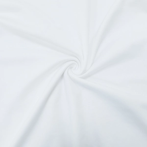 Detailed macro view showing the soft white cotton fabric texture and ripple pattern