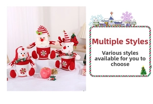 Detailed view of Christmas knit covers with snowman, Santa, and elk patterns for gifts