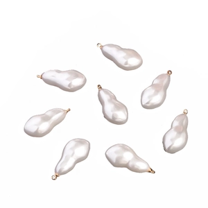 Pendenti in perle barocche a forma di zucca con anelli placcati oro per gioielli DIY