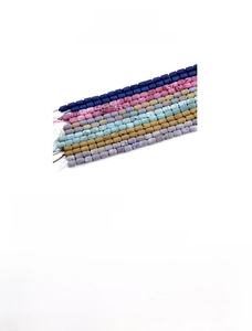 Detailed chart of 6x8mm geode agate barrel beads showing natural crystal textures