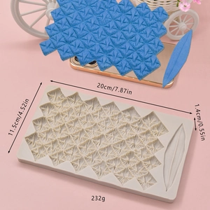 Pineapple texture silicone mold for cake border decoration 20x11.5cm 232g DIY baking tool