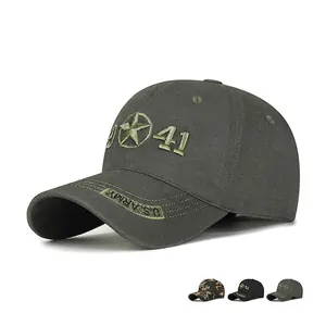 Baseball Cap Cotton Tactical Military Style 1941 Embroidery Star Adjustable Outdoor Sun Protection Hat For Men Women
