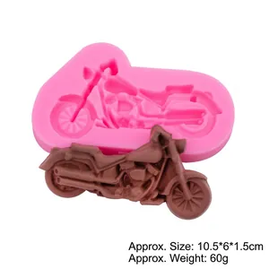 Roze siliconen motorfiets mal voor fondant cake en chocolade decoraties voor bakken
