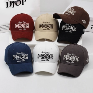 Set of six colorful cotton baseball caps with embroidered Away From FBQE TAKE TIME logo