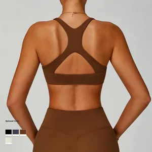 Recyceltes Sport-BH und Leggings-Set mit Kreuzrücken, erhältlich in vier Farben