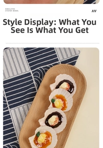 Detailed close-up of realistic simulated oyster models with sauce on a wooden tray