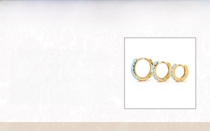 Detail view of 925 sterling silver opal hoop earrings in three sizes 6mm 8mm and 10mm