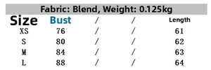 Size chart detail for satin heart-neck camisole showing measurements from XS to L