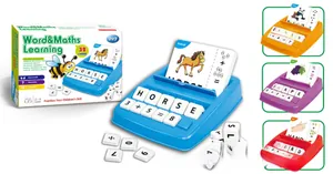 Detail of alphabet and number matching cards with colorful base for early learning