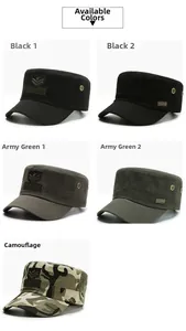 Detail view of cotton cadet hats in multiple colors with air force embroidery and vent holes