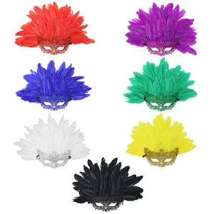 Kleurrijk veren masker voor maskerade bal Halloween kostuum feest decoratie rekwisieten