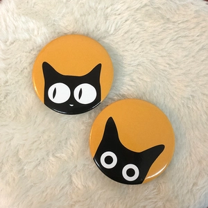 Round Button Pin Badge Tinplate Cartoon Cat Animal Motivational Quote Brooch For Backpacks Clothes Decoration