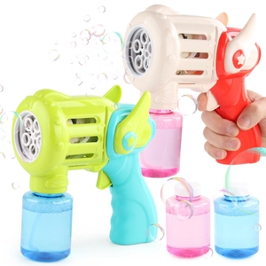 Pistola sparabolle automatica a cinque fori con ali e soluzione per bambini