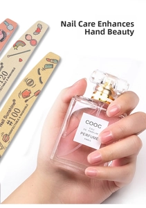 Close-up of washable and disinfectable professional double-sided EVA grit nail files