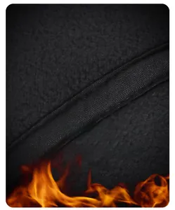 Close-up of thick thermal fleece lining for winter hats showing soft heat-trapping texture
