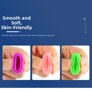 Soft silicone cupping tool showing flexible texture and smooth rim for skin comfort