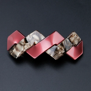 Geometric Twist Hair Clip Acetate Leopard Tortoise Shell Pattern Spring Barrette Elegant Hairpin Headwear For Women