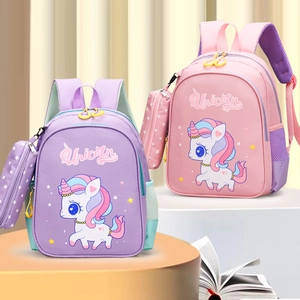 Kids Backpack Waterproof Lightweight Nylon School Bag For Kindergarten Boys Girls Cute Cartoon Unicorn Cat Dinosaur