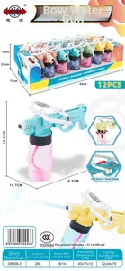 Detail showing crossbow water gun dimensions and screw-on bottle attachment system