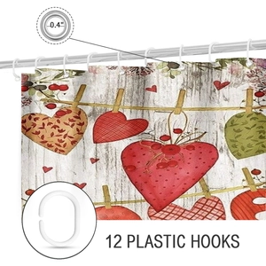 Detail showing 0.4 inch silver metal grommets and 12 durable white plastic hooks