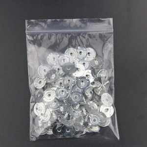 Pack of 100 silver 12.5mm metal candle wick bases made of durable stainless steel