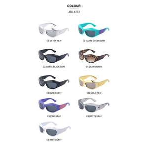 Steampunk Y2K sports sunglasses in nine stylish color options for men and women
