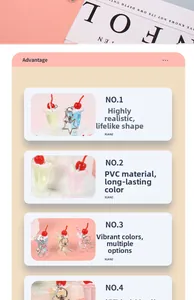 Detail eines bunten PVC-Eisbecher-Schlüsselanhängers mit goldenem Sternen-Clip