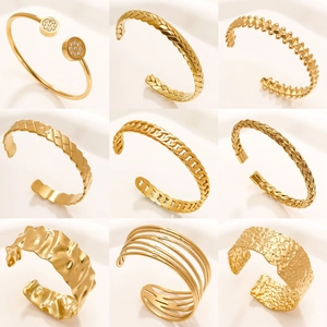 Bracciale In Acciaio Inossidabile 304 Irregolare Stile Minimalista Esagerato All'ingrosso