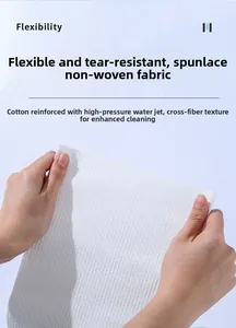 Close-up showing the stretch-resistant spunlace non-woven texture of the pet towel