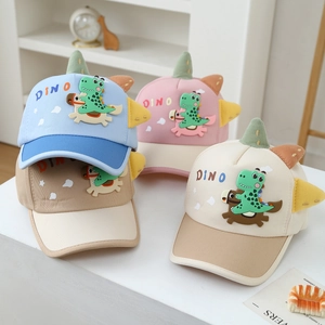 Casquettes dinosaure pour enfants avec cornes 3D et imprimé DINO en plusieurs couleurs