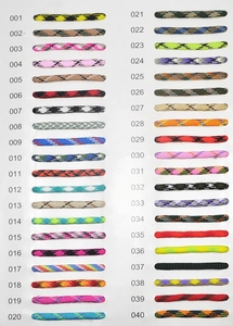 Detailed catalog showing 40 patterns of handmade anchor bracelet braided ropes